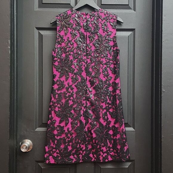 Diane von Furstenberg 'Kaleb' Embellished Shift Dress Black/Hot Orchid - Picture 9 of 16